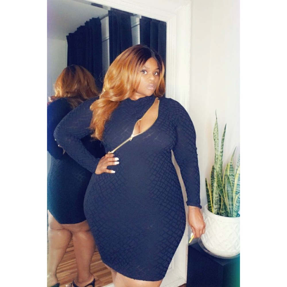 Plus size sexy black dress